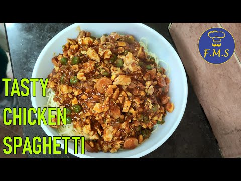 Tasty Chicken Spaghetti | Tomato Spaghetti Sauce with Sausage | Italian Fusion Special