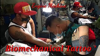 My first Biomechanical Tattoo 'Engine Machine - Makesome Official 2021