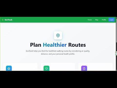 EcoTrack Javafest Project | 3 Color Coded Route Recommendation Based on Health Profile