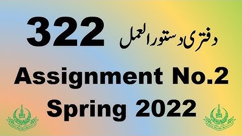 AIOU Code 322 Solved Assignment No.2 Spring 2022