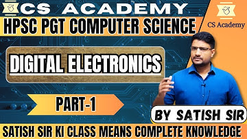 HPSC PGT COMPUTER SCIENCE - DIGITAL ELECTRONICS PART 1