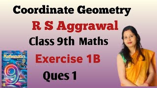 Class 9th coordinate geometry exercise 1B|@ Exercise 1B class 9th coordinate geometry RS Aggrawal