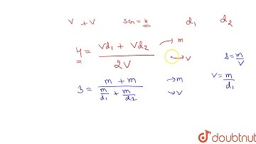 When equal volumes of two substance are mixed, the specific gravity of the mixurie is 4. When eq...