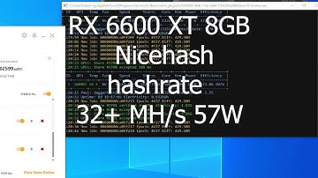MSI RX6600 XT mining hashrate Best OC  (Nicehash)