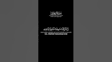 سورة آل عمران الآية: 193-194 | الشيخ محمد اللحيدان حفظه الله #قرآن #محمداللحيدان #شاشه_سوداء #quran