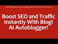 Blogi AI Autoblogger Review Blogi AI Autoblogger Bundle Review Blogi AI Review Blogi AI Tool Review