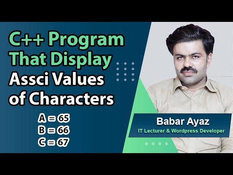 C++ Program to print all ascii values and their characters | display ascii values of all characters