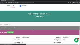 How To Students Attempt Online Test | Online Examination Management System