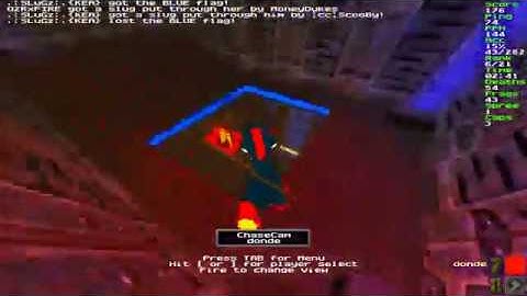 Yoshi Intense on Flag Capture on Geezers Neurotica Quake 2 CTF