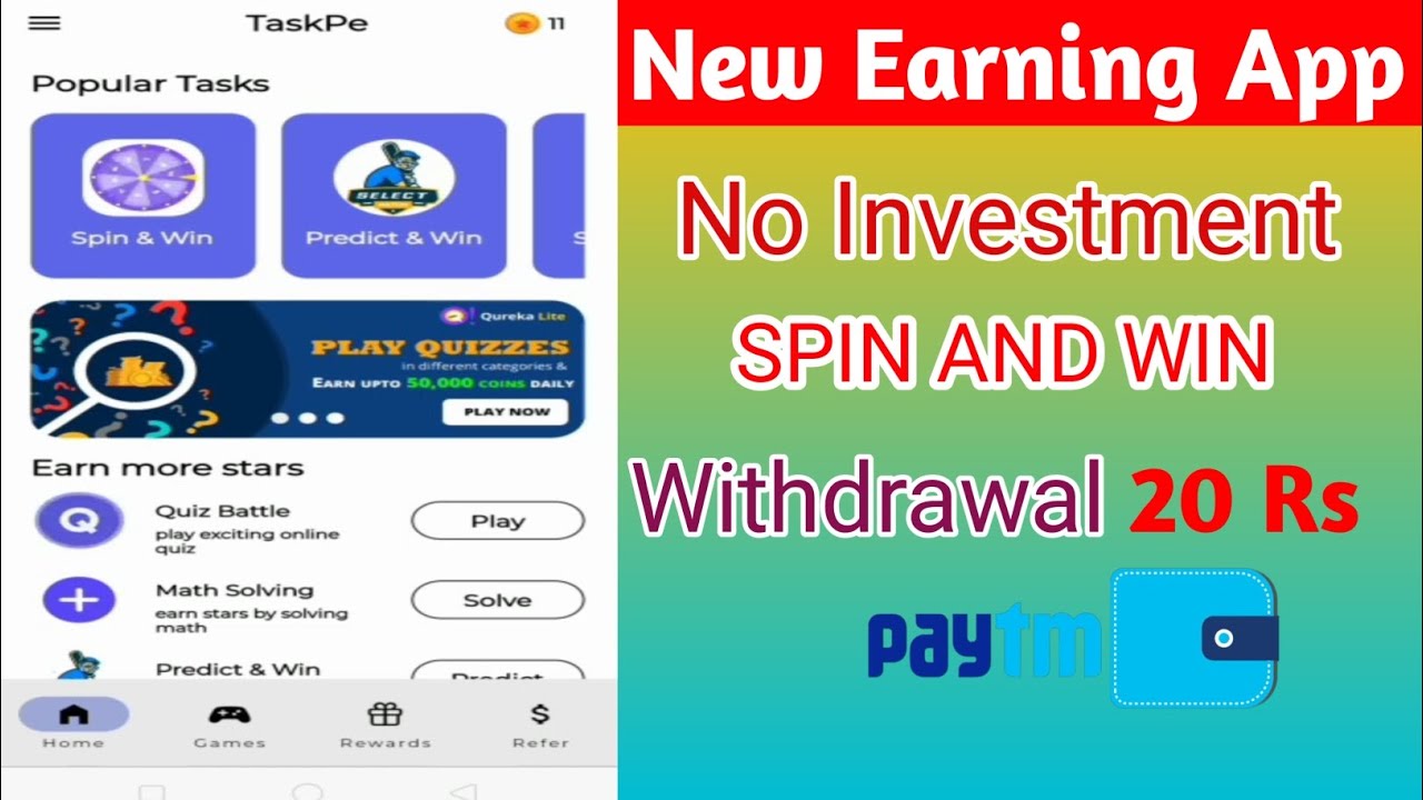 New Earning App Earn Daily Money No Investment Withdrawal Only 20RS new-earning-app-earn-daily-money-no-investment-withdrawal-only-20rs