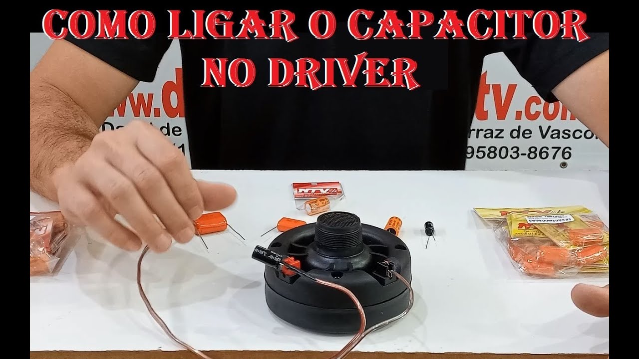 Como Instalar Capacitor de Corneta Driver, Tweeters, Falantes, Drivers de Titanium