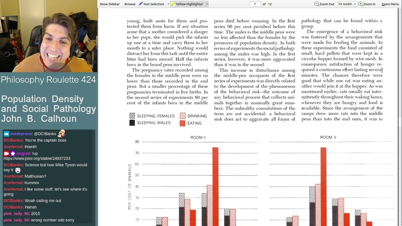 Philosophy Roulette 424 - Population Density and Social Pathology. John B. Calhoun