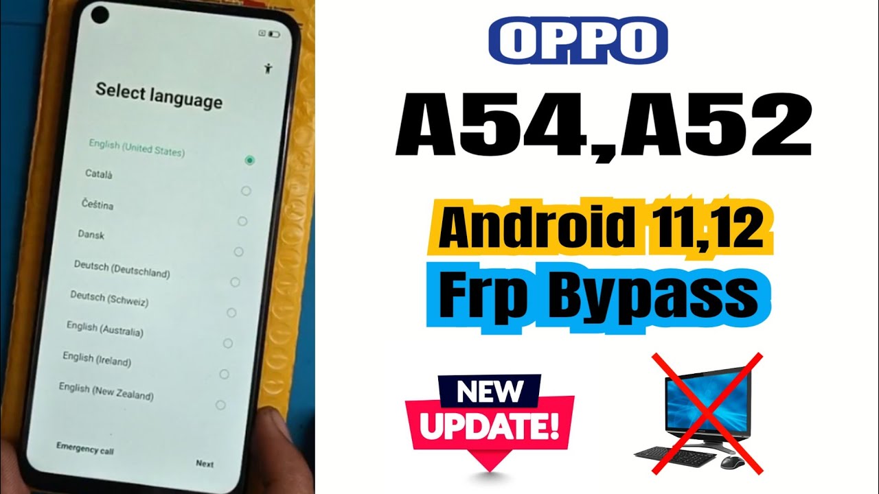 Oppo A54 ,A52 Frp Bypass Android 11 100% Working Method New Update 2025 letest update 