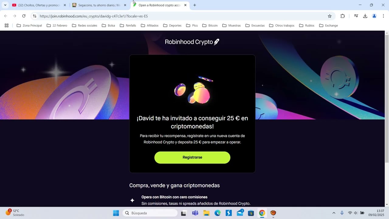 👉 RobinHood Crypto +25€ GRATIS +30€ amigo ¿Cómo funciona? Tutorial 2025 |  Opinión ¿Paga? 👈 - YouTube