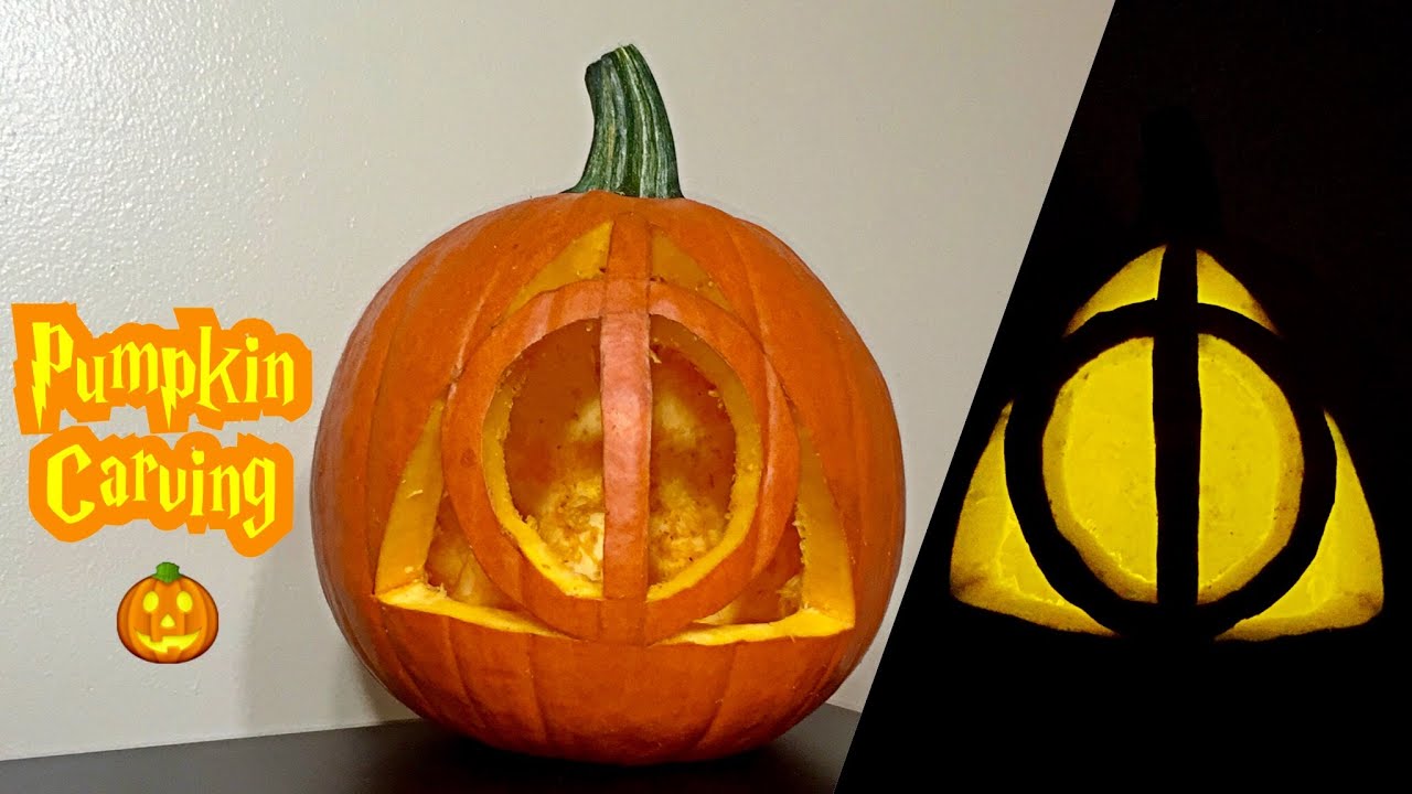 Deathly Hallows pumpkin carving! 
