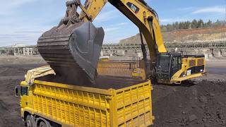 Coal Loading Power | Caterpillar 385C At Work - Sotiriadis Mining Works