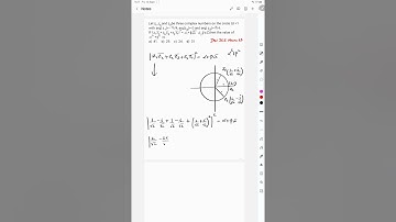 @Dumdar Maths Let z1,z2 and z3 be three complex numbers on the circle |z|=1 with arg⁡(z1)=−π/4,