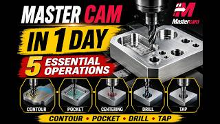 🎯 Mastercam CNC Programming in One Day | Essential Milling Operations for Beginners