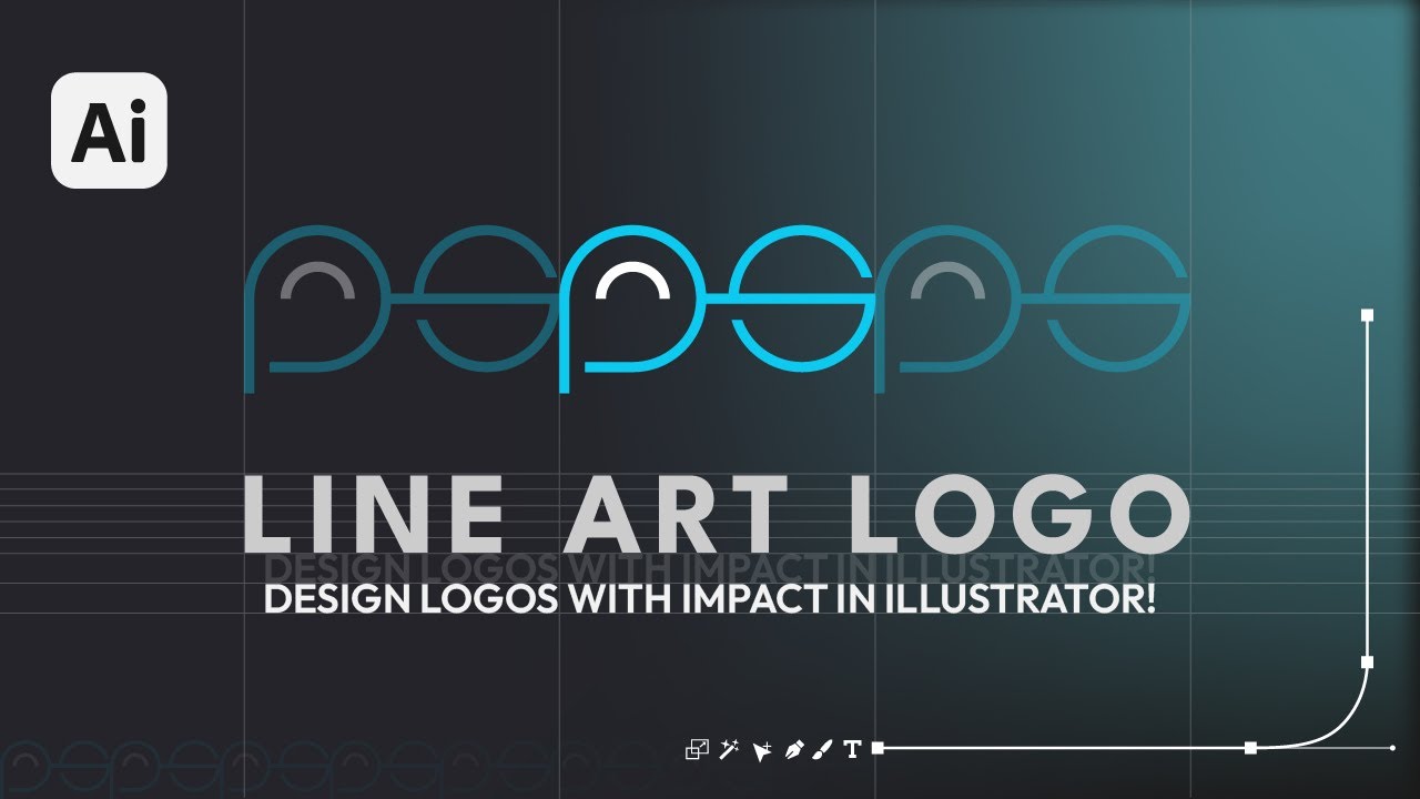 Logo Design Tutorial Modern Monogram & Line Art Logo in Illustrator | Eyewear Logo Design | Branding