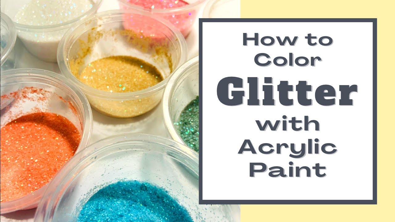 How To Color Glitter With Acrylic Paint \U0026 Uv Resin Demo