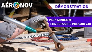 Démonstration du pack aérogommeuse MINIGOM+ et son compresseur PULS'AIR 240