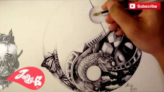 Celebrity Biro drawing of Yin Yang-part.2 Profile