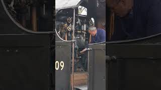 Steam Train Class 7F 53809 being prepared to haul a light passenger train from Sheringham to Holt