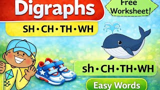 #Digraphs for Kids | Learn Digraphs with Examples and Quiz | #Phonics for Beginners