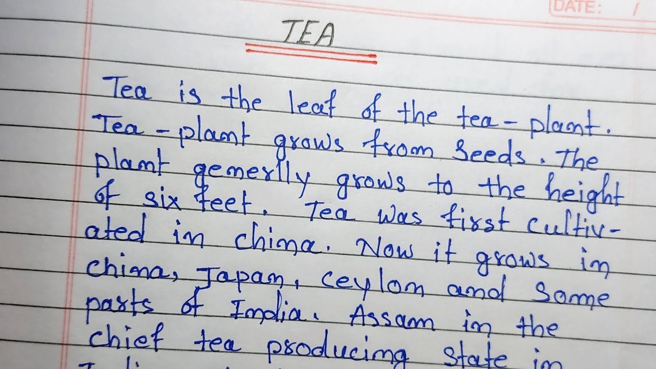 how to make a tea in english essay