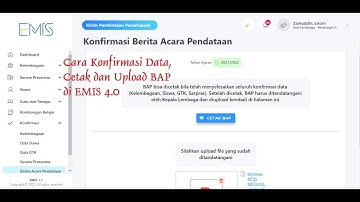 Cara Konfirmasi Data, Cetak dan Upload BAP EMIS 4.0 | Tutorial EMIS 4.0