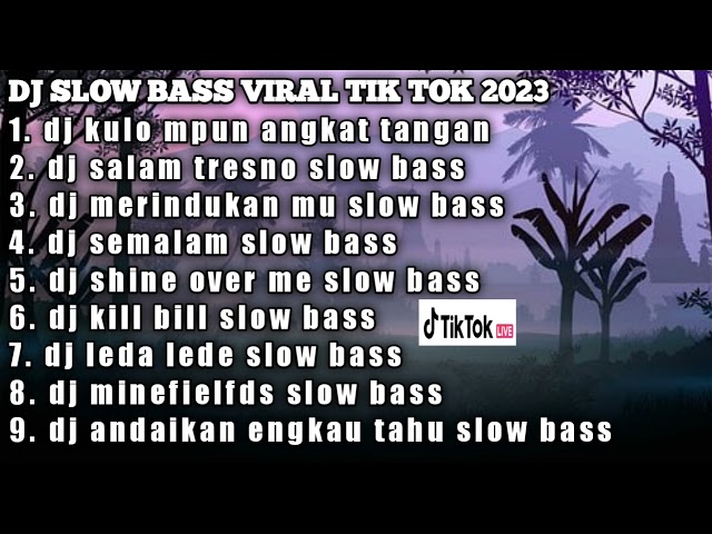 DJ SLOW BASS VIRAL TIK TOK 2023// dj kulo mpun angkat tangan slow bass class=