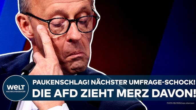 DEUTSCHLAND: Paukenschlag! Der nächste Umfrage-Schock! Die AfD zieht Friedrich Merz davon!