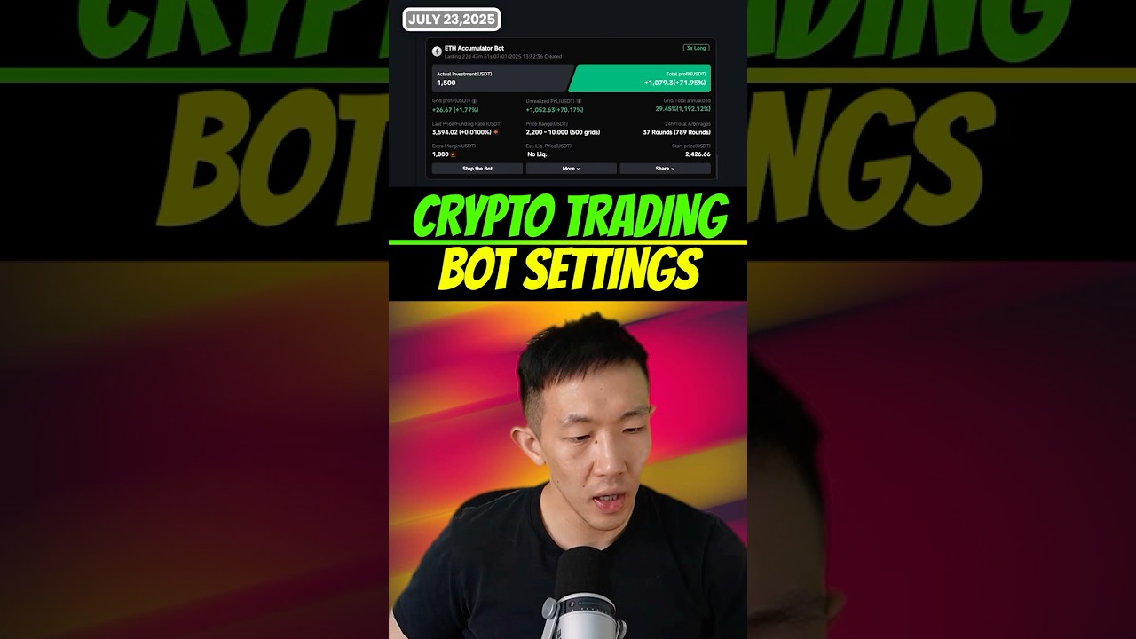 What are my new settings for my crypto trading bot? #cryptotrading #crypto  #cryptoinvesting - YouTube