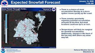 January 16, 2026 NWS Wakefield Live Briefing