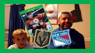 NHL18 GAMEPLAY - DAD VS RYAN - RANGERS VS GOLDEN KNIGHTS - QUINNBOYSTV