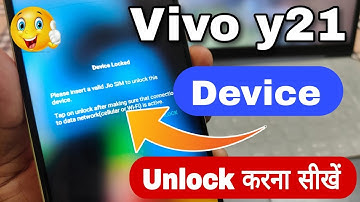 Please insert a valid jio sim to unlock device vivo y21 | How to fix device locked vivo y21