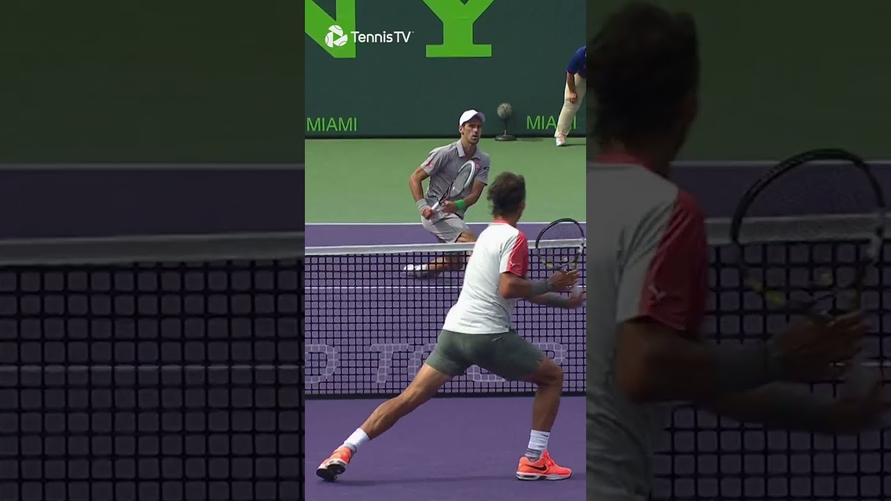 ⁣Novak Djokovic & Rafael Nadal Play INCREDIBLE Point 🤯