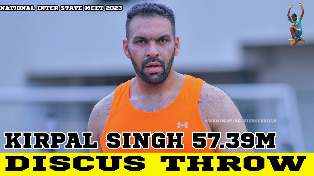 Discus throw men Kirpal Singh 57.39m || 62nd National Inter State Senior Athletics Championship 2023