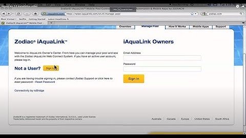 How to Setup an I-Aqualink Account