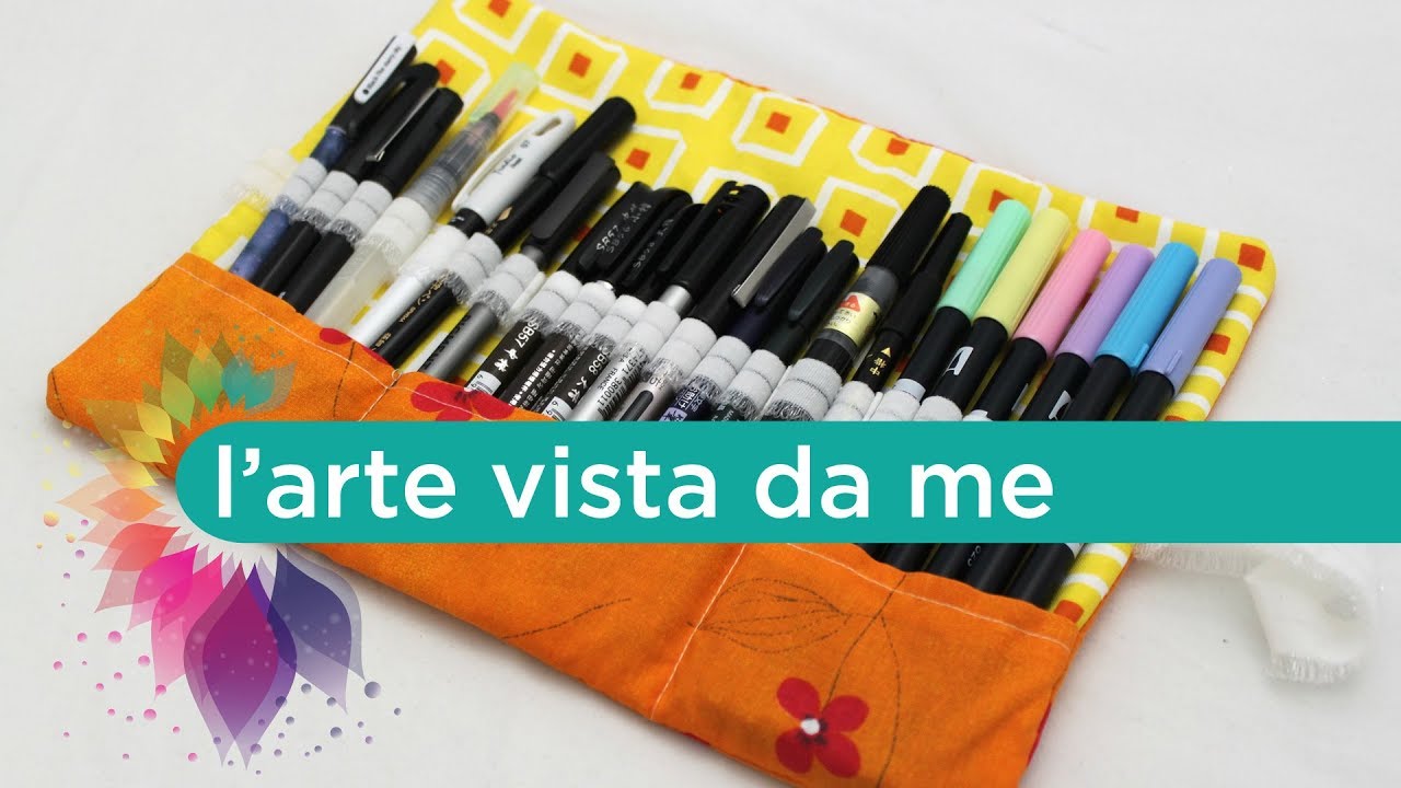 Cucito Creativo Tutorial Astuccio Che Si Arrotola Fai Da Te Portapenne Diy Youtube