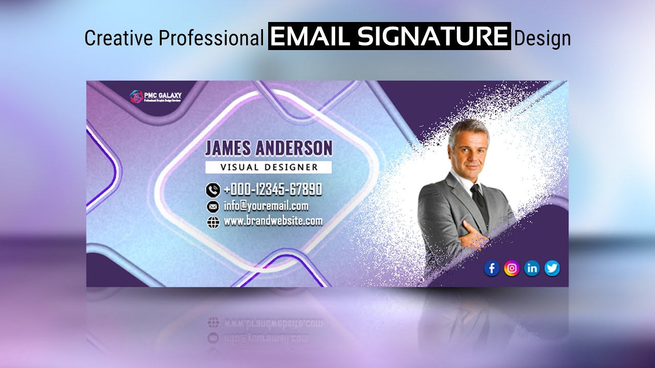Professional Email Signature Design | Corporate Email Signature Template Design | Photoshop Tutorial