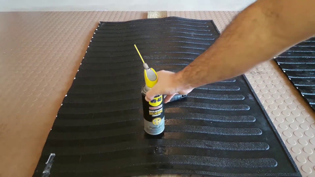 Trimming a rubber bed liner / bed mat YouTube