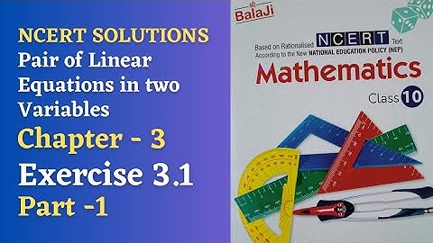class 10/Exercise 3.1/mathematics/ Shri Balaji publications/linear equations in two variables/Q.1