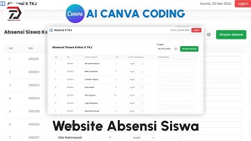 Membuat Website Absensi Siswa Menggunakan AI Canva Coding