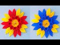 Unique Flower Wall Hanging / Quick Paper Craft For Home Decoration / Easy Wall Mate / DIY Wall Decor