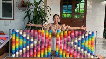 Fun game solving color ball puzzle in real life skill based