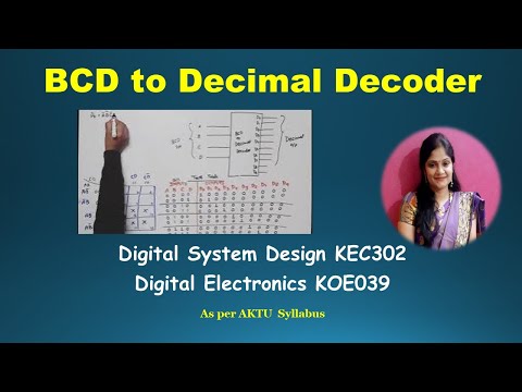 unit 2 L6.3 | BCD to decimal decoder | design BCD to Decimal Decoder | 4 to 10 Decoder