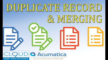 Acumatica - Duplicate Validation and Merging Records