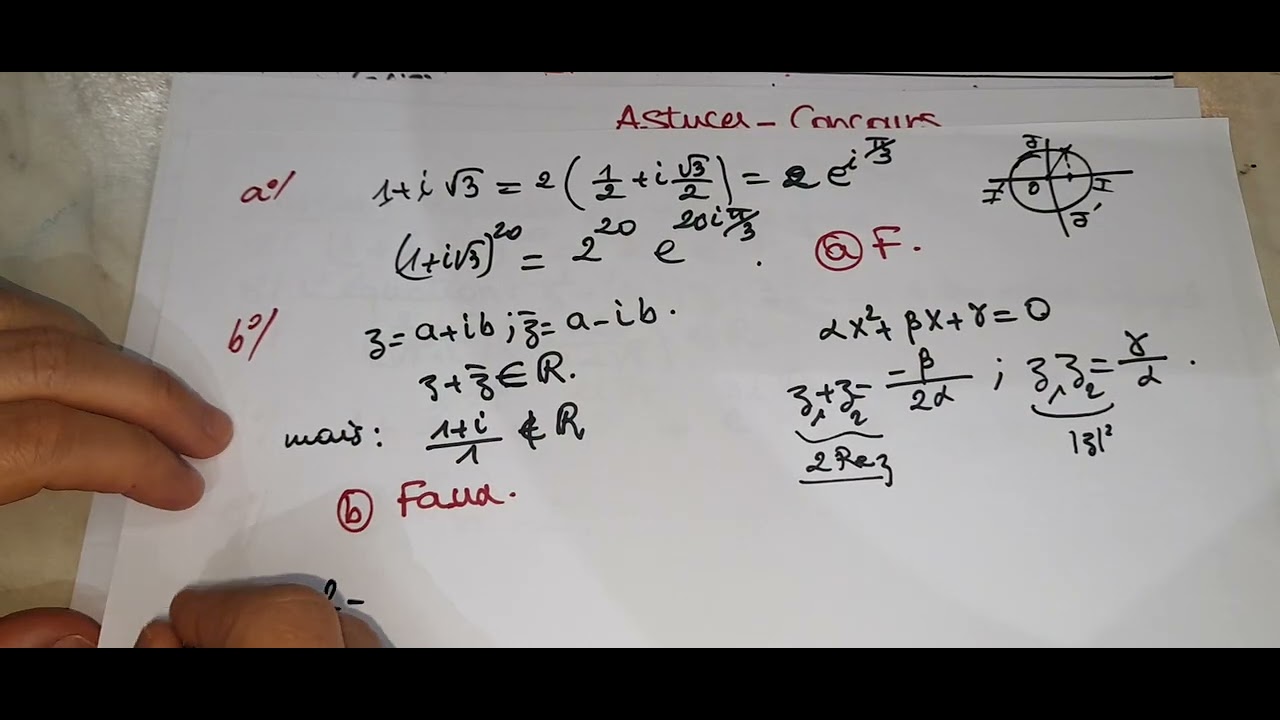 ASTUCES-CONCOURS(différentes jolies astuces sur les nombres complexes)