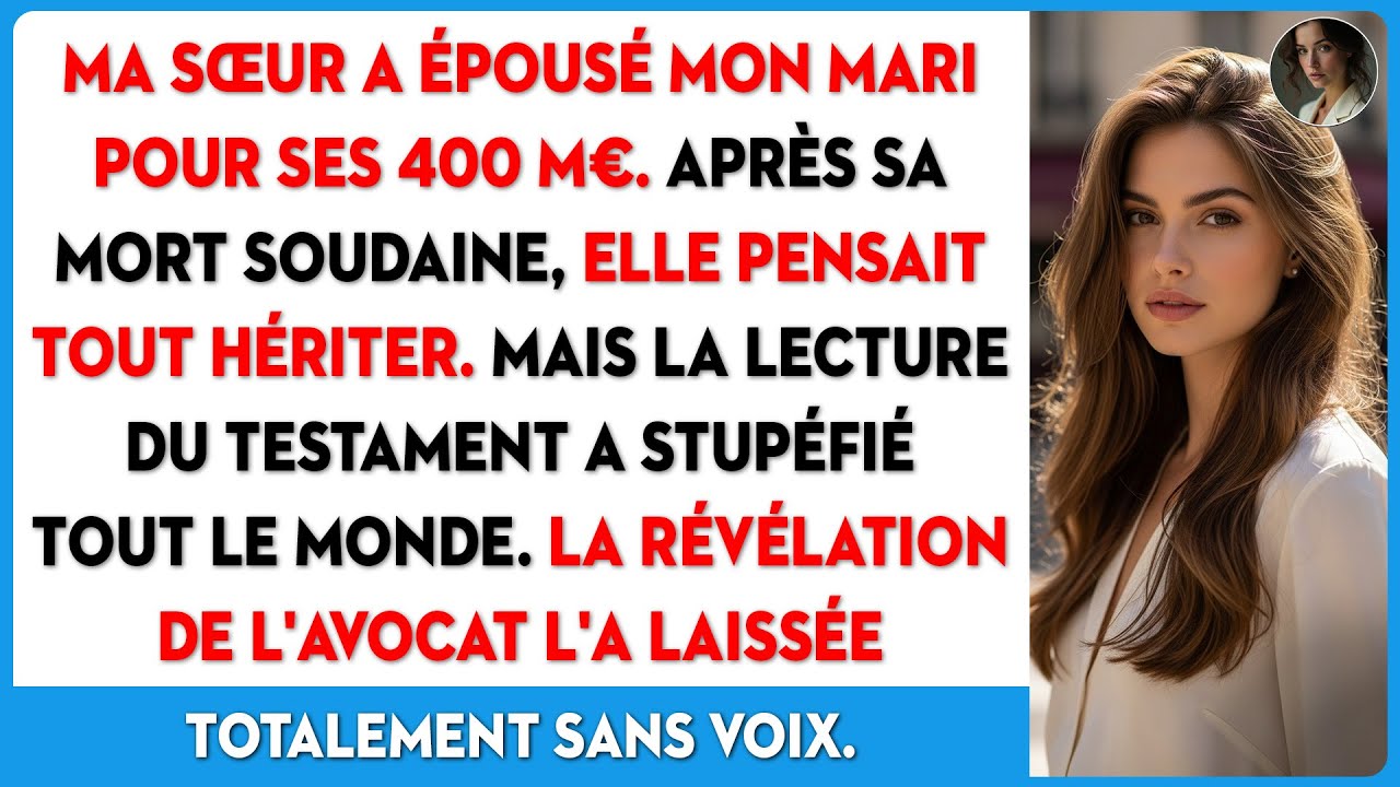 Ma sœur cupide a épousé mon mari, espérant s'emparer de son incroyable fortune de 400 M€.